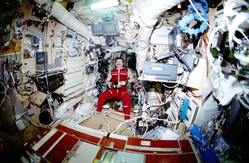 Crewmember activity in the Mir Space Station Base Block and Kvant-2 module
