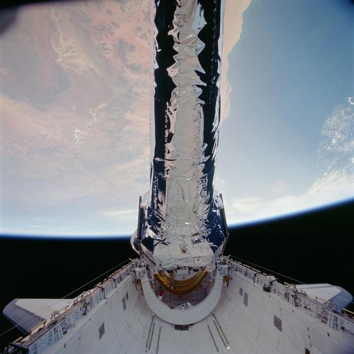 View of the Chandra Observatory during its deployment from Columbia PLB