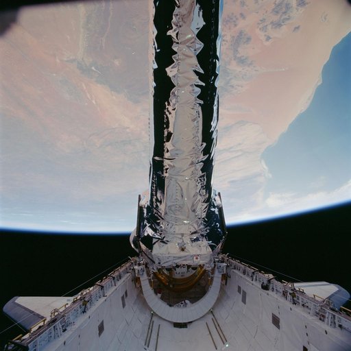 View of the Chandra Observatory during its deployment from Columbia PLB