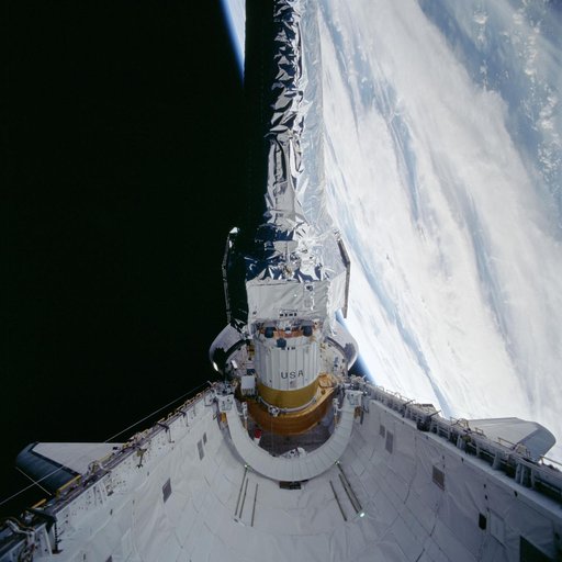 View of the Chandra Observatory during its deployment from Columbia PLB