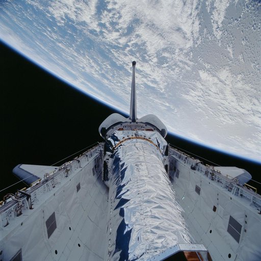 View of the Chandra Observatory before its deployment from Columbia PLB