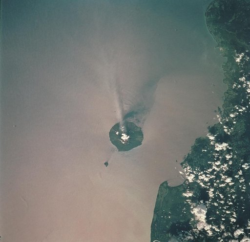 Earth observation of Manam Island taken from Columbia during STS-93