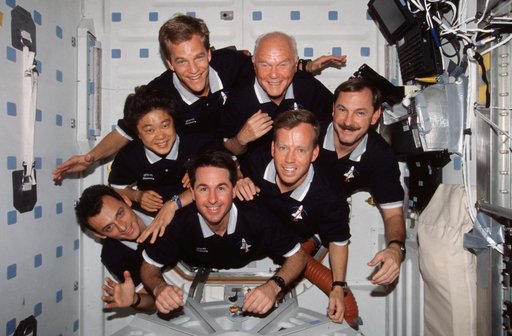 STS-95 in-flight crew portrait