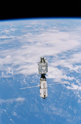 View of the ISS taken during flyaround