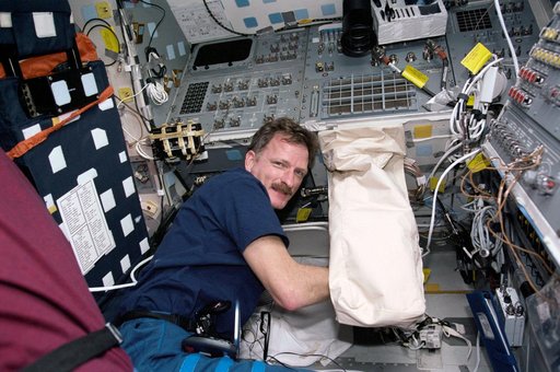 Tanner on flight deck