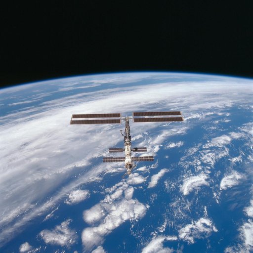 Views of the ISS during Endeavour's final flyaround for STS-97