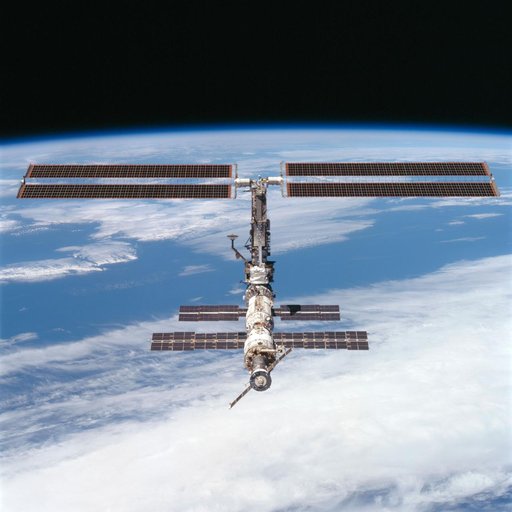 Views of the ISS during Endeavour's final flyaround for STS-97