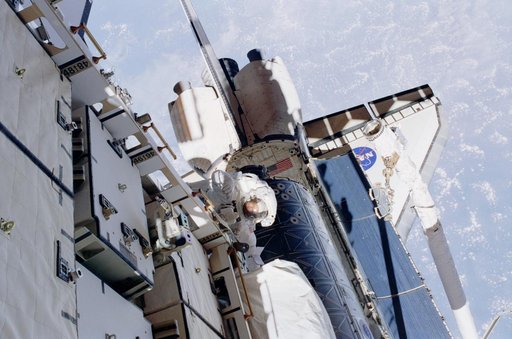 MS Curbeam and U.S. Destiny Laboratory Module during EVA 1