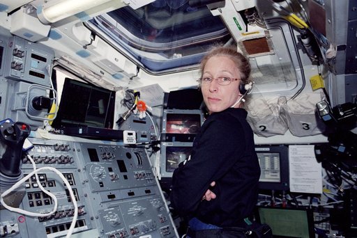 MS Ivins on flight deck