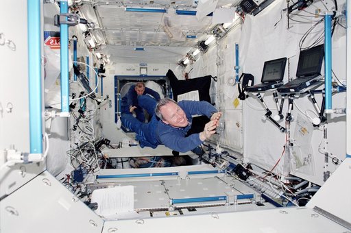 Jones flying through the U.S. Lab