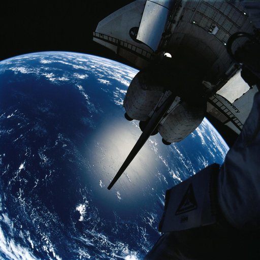 Dark Earth observation taken during STS-105 EVA