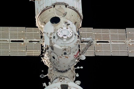 View of the Service Module and Pirs taken during STS-108
