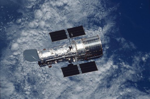 Deployed view of the Hubble Space Telescope