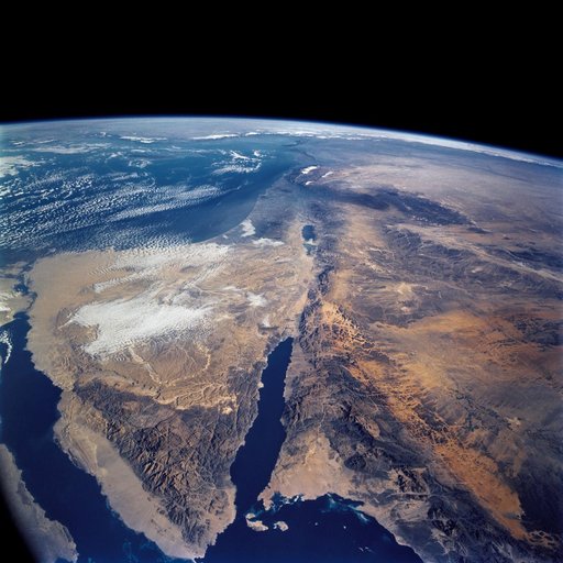 Sinai peninsula taken by the STS-109 crew
