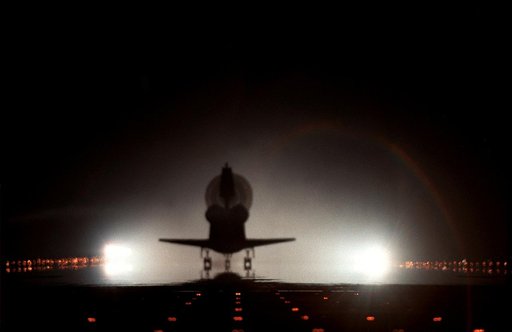 STS-109 landing view