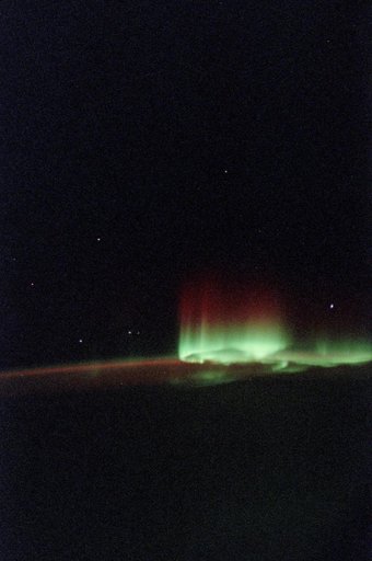 Images of the Aurora Australis as seen during mission STS-111 UF-2.