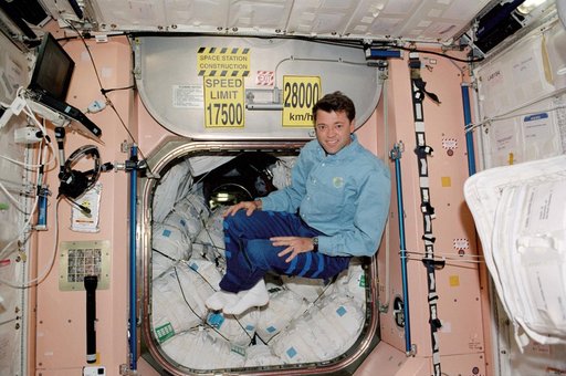 CDR Ashby in entrance to the Node 1/Unity module