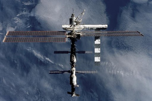 View of the zenith aft side of the ISS taken during STS-112's flyaround