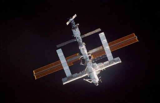 View of the ISS during approach for docking