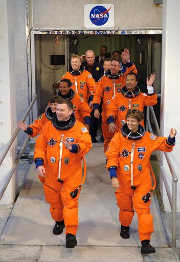 STS-114 crew at KSC