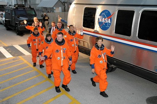STS-114 crew at KSC