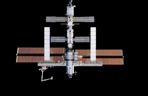 ISS during approach of the STS-115 Space Shuttle Atlantis