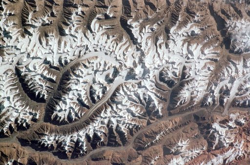 Earth view over India taken during STS-121