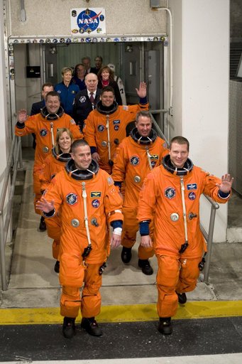 STS-130 Crew Walkout to Astrovan