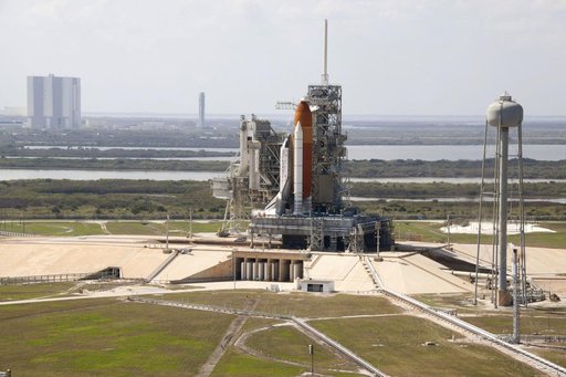Discovery on launch pad