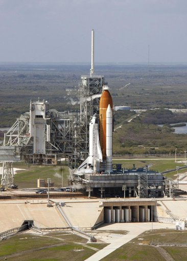 Discovery on launch pad