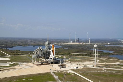 Discovery on launch pad