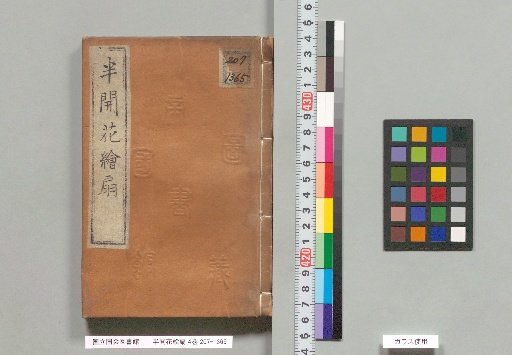 Half-Bloom Flower Picture Fan, 4 volumes