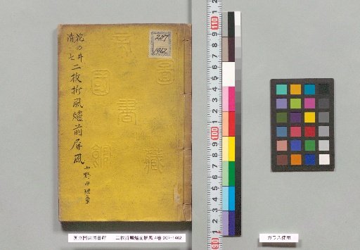 Two-Fold Folding Screen with Stove and Front Panel (4 volumes)