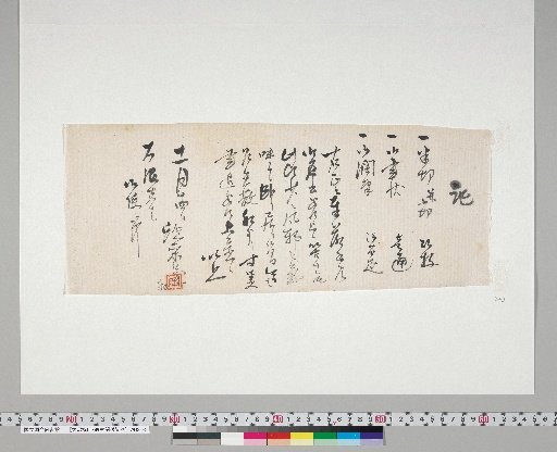 [Materials on Ōnuma Chikuzan and Tsururin] [95] Sōsai Ran Shinkan (Letter to Ōnuma Chikuzan, November 14)