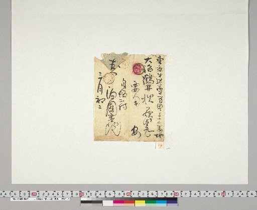 [Materials Concerning Ōnuma Chikuzan and Tsururin] [191] Envelope from Fujisawa Nangaku (March 2, Meiji 30)