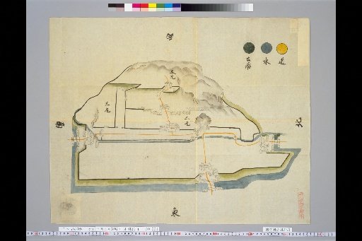 [Map of Ancient Japanese Castles] [Volume 23, Saikaido Region (3)] 349 Map of Takanabe Castle, Hyuga Province