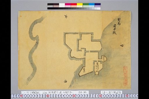 [Map of Ancient Japanese Castles] [Volume 23, Saikaido Region (3)] 354 Map of Tsushima Fuchu Castle