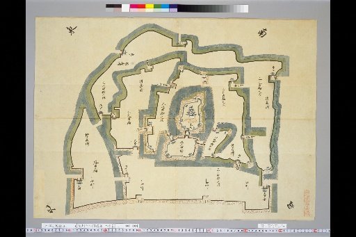Pictures of Ancient Japanese Castles [Volume 1, Kinai Section] 9 Map of Kishiwada Castle, Izumi Province