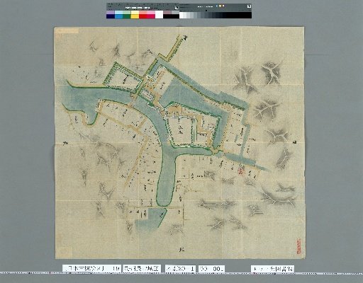 [Pictures of Ancient Japanese Castles] [Volume 2, Tokaido Section (1)] 19 Map of Nagashima Castle, Ise Province