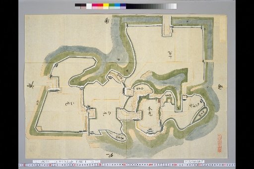[Pictures of Ancient Japanese Castles] [Volume 2, Tokaido Section (1)] 20 Map of Kameyama Castle, Ise Province