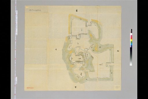 [Pictures of Ancient Japanese Castles] [Volume 2, Tokaido Section (1)] 22 Map of Kameyama Castle, Ise Province