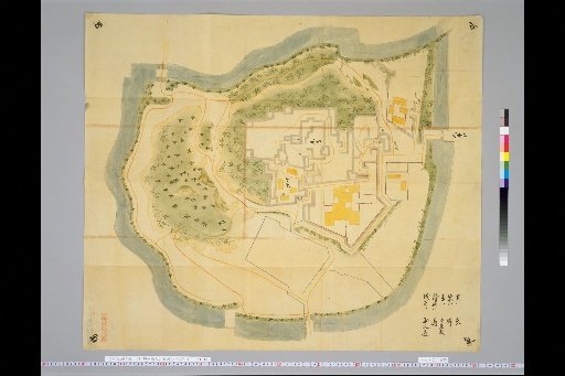 [Pictures of Ancient Japanese Castles] [Volume 2, Tokaido Section (1)] 23 Map of Ancient Matsusaka Castle, Ise Province