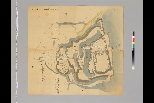 [Pictures of Ancient Japanese Castles] [Volume 2, Tokaido Section (1)] 28A Ancient Map of Toba Castle Walls