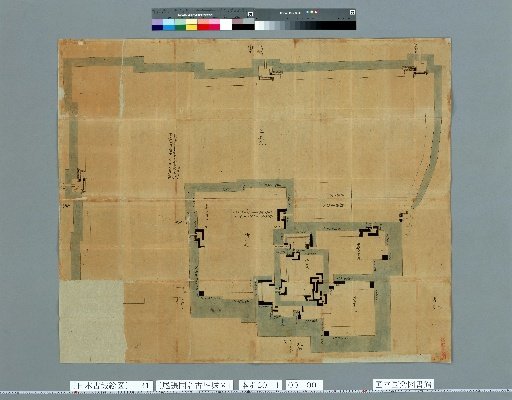 [Pictures of Ancient Japanese Castles] [Volume 3, Tokaido Section (2)] 31 Map of Nagoya Castle, Owari Province