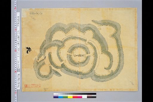 [Pictures of Ancient Japanese Castles] [Volume 3, Tokaido Section (2)] 32 Map of Oda Castle, Owari Province
