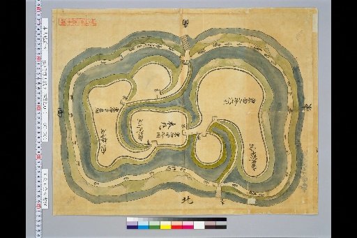 [Pictures of Ancient Japanese Castles] [Volume 3, Tokaido Section (2)] 35 Map of Ancient Narumi Castle