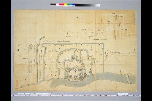 [Pictures of Ancient Japanese Castles] [Volume 3, Tokaido Section (2)] 36 Map of Yoshida Castle, Suruga Province