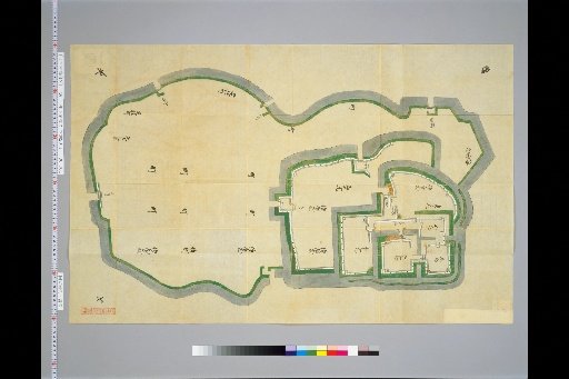 [Pictures of Ancient Japanese Castles] [Volume 3, Tokaido Section (2)] 38 Map of Nishio Castle, Mikawa Province