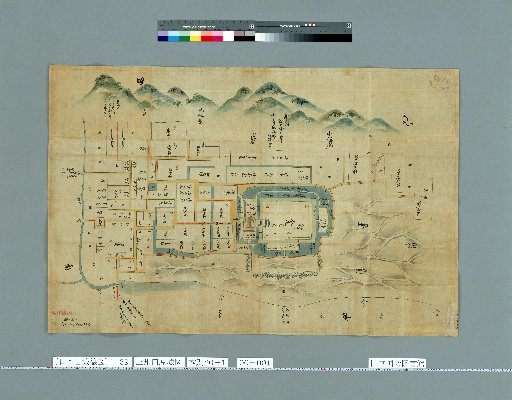 [Pictures of Ancient Japanese Castles] [Volume 3, Tokaido Section (2)] 39 Map of Tahara Castle, Mikawa Province