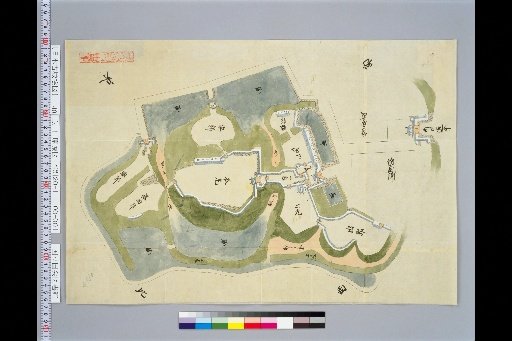 [Pictures of Ancient Japanese Castles] [Volume 3, Tokaido Section (2)] 40 Map of Tahara Castle, Mikawa Province